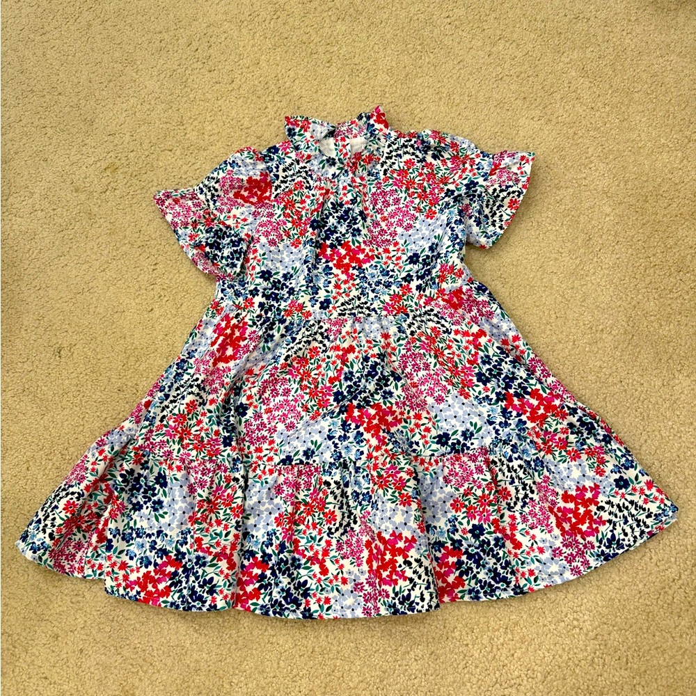 Janie and Jack girls dress, size 6, floral pattern